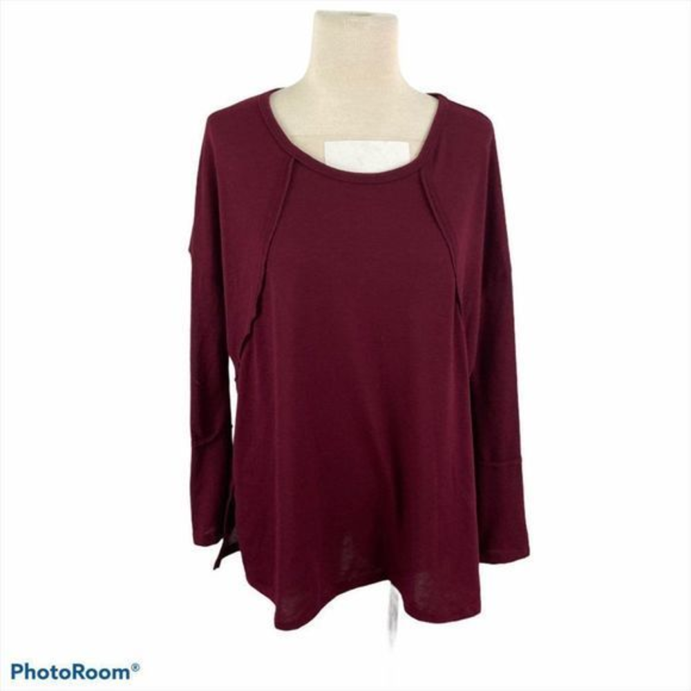 NWT FORGOTTEN GRACE Maroon Long Sleeve‎ Shirt